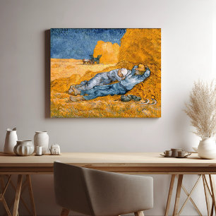 Noon, vila från Vincent Van Goghs arbete Poster