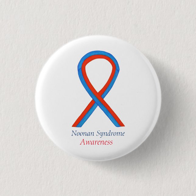 Noonan Syndrome Awareness Ribbon Button Stift Knapp (Framsida)