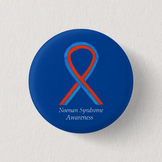 Noonan Syndrome Awareness Ribbon Button Stift Knapp (Framsida)
