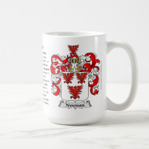 Noonan, ursprung, det menande och vapenskölden kaffemugg