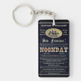 Noonday Clipper segelfartyg 1900 Nyckelring