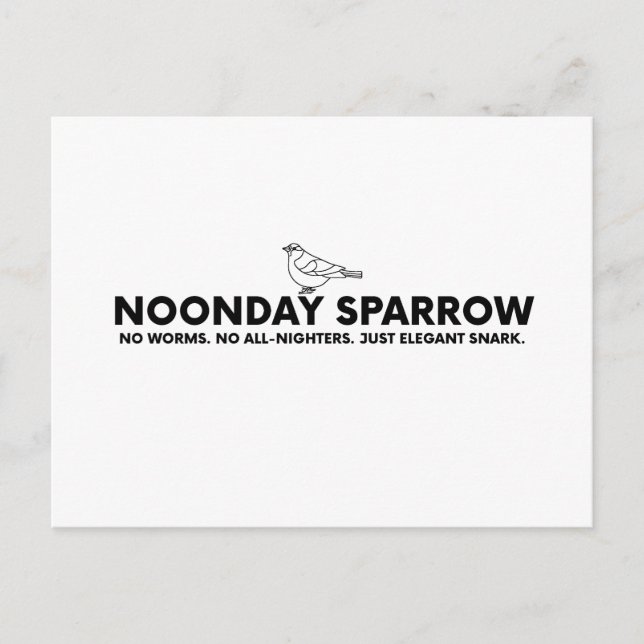 Noonday Sparrow Vykort (Framsida)
