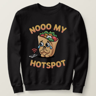 Nooo My Hotspot – Funny Italian Brainrot Meme Burr Lång Ärmad Tröja