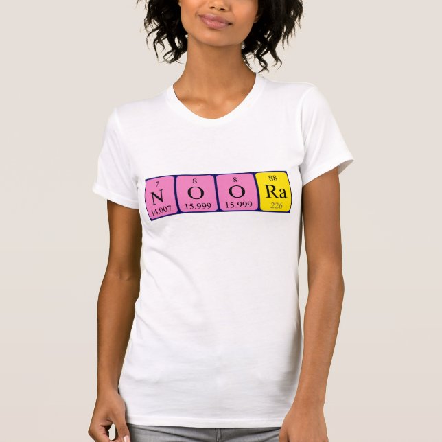 Noora Periodisk skjorta bord namn T Shirt (Framsida)
