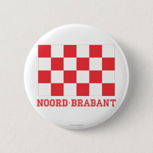 Noord-Brabant flagga med namn Knapp