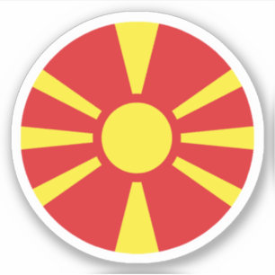 Noord-Flagga Round Sticker Klistermärken