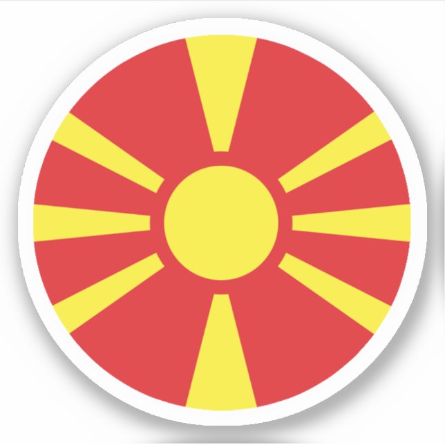 Noord-Flagga Round Sticker Klistermärken (Framsida)