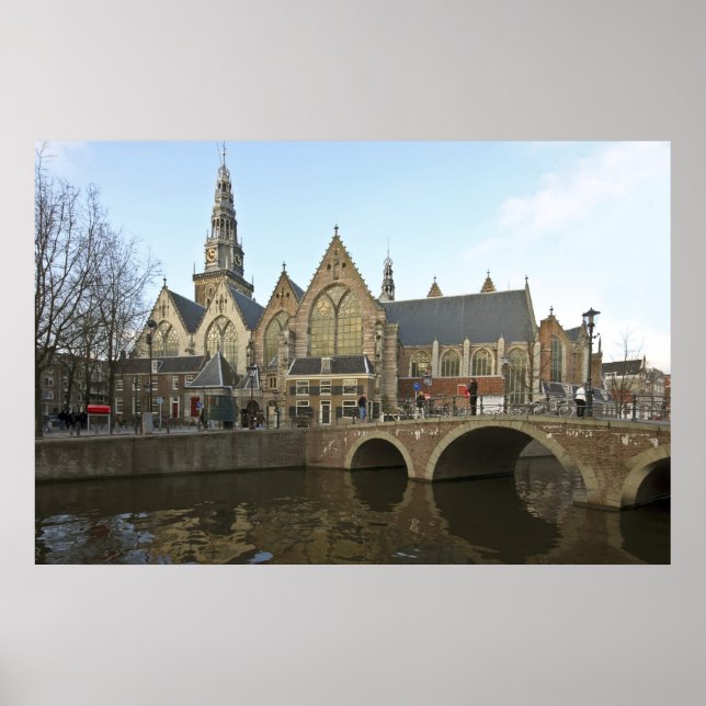Noorderkerk i Amsterdam Nederländerna Poster (Framsidan)