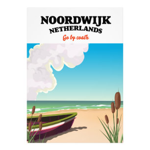Noordwijk Nederländerna resaffisch Fototryck