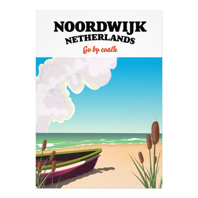 Noordwijk Netherlands-reseaffisch Fototryck (Framsidan)