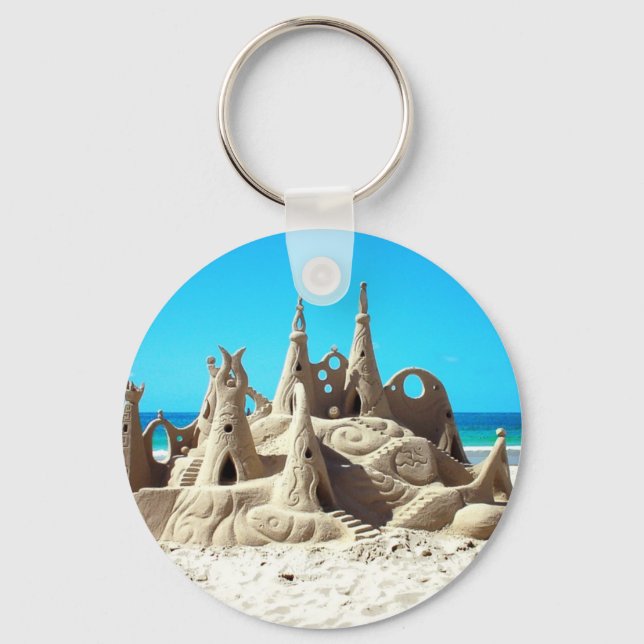 Noosa Beach Sandcastle Keychain Nyckelring (Framsida)