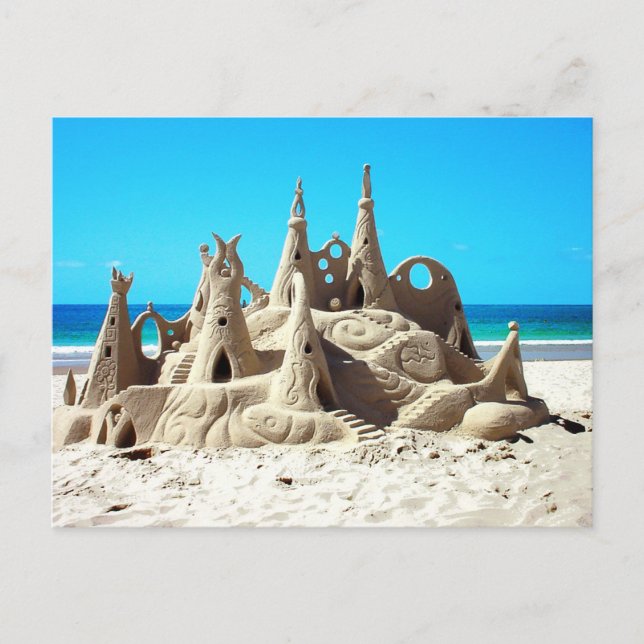 Noosa Beach Sandcastle vykort (Framsida)