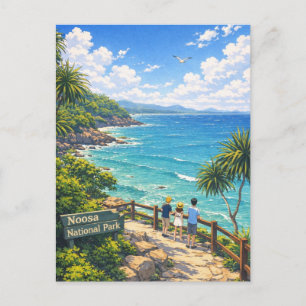 Noosa National Park Australien Anime Stil Vykort