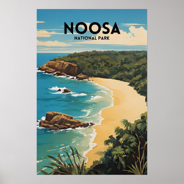 Noosa National Park Traditional Travel Poster (Framsidan)