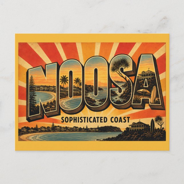 Noosa Queensland Sofistikerad Kust Vykort (Framsida)