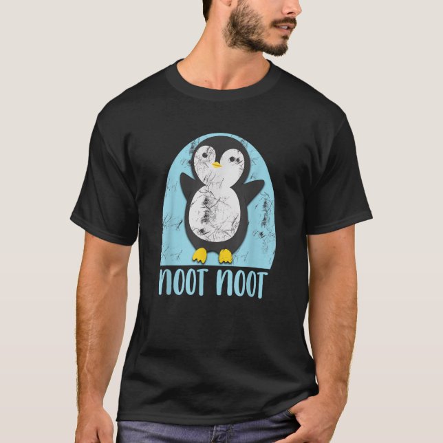 Noot Noot Funny Penguin Bird Sound Christmas Winte T Shirt (Framsida)