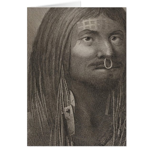 Nootka Man, British Columbia Hälsningskort (Framsidan)