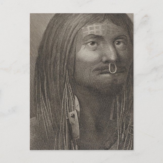 Nootka Man, British Columbia Vykort (Framsida)