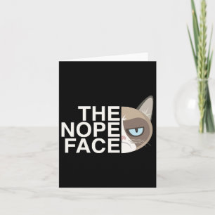 Nope Ansikte _ Funny Lazy Cat Joke Hoodie För mana Kort