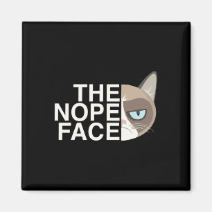 Nope Ansikte _ Funny Lazy Cat Joke Hoodie För mana Magnet