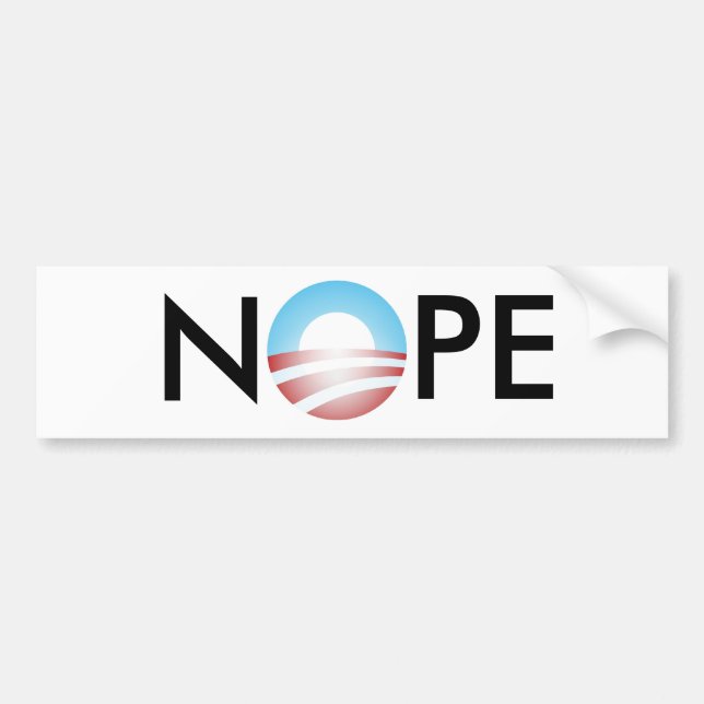 NOPE Anti Obama Bildekal (Framsidan)