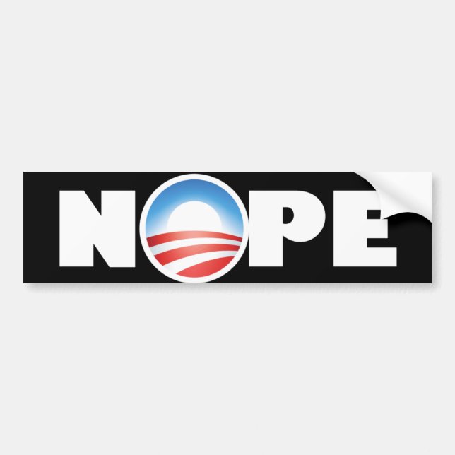 Nope anti-obama nobama bildekal (Framsidan)