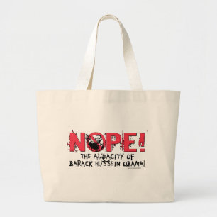 Nope Anti Obama utrustar '08 Jumbo Tygkasse