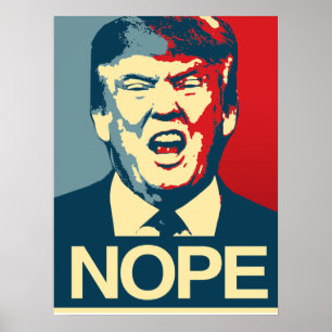 NOPE - Anti-Trumf affisch - Anti-Trumf -