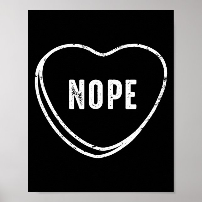 Nope Anti Valentines Day  Poster (Framsidan)