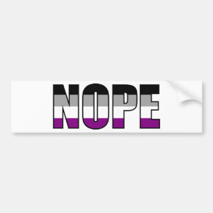 Nope Asexuellt Pride Flagga Ace Pride Bildekal