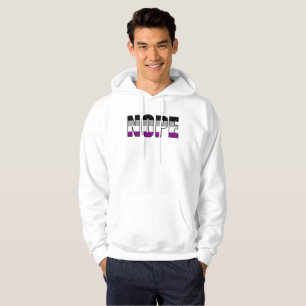 Nope Asexuellt Pride Flagga Ace Pride Hoodie