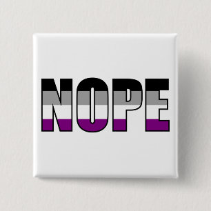 Nope Asexuellt Pride Flagga Ace Pride Knapp