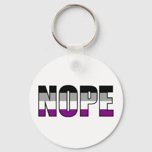 Nope Asexuellt Pride Flagga Ace Pride Nyckelring