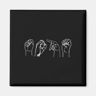 Nope ASL Pro Döv Awareness Sign Language Interpre Magnet