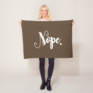 Nope-behändig, håll hemskripttypografi Ord Art Fleecefilt