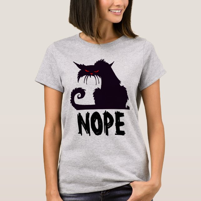 NOPE BLACK CAT T-shirts (Framsida)