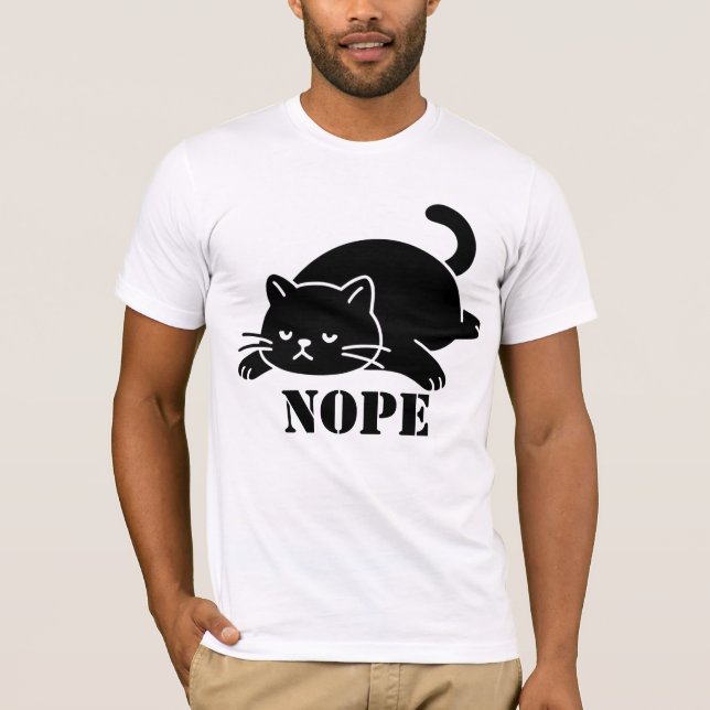NOPE Cat Funny T Shirt for Cat Lovers (Framsida)