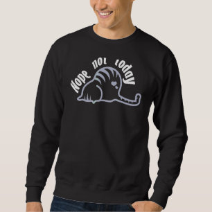 Nope Cat Sarkastic Graphics Top Women Lång Ärmad Tröja