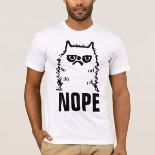 NOPE CAT T-Shirts, Cranky Arg Cat Funny T Shirt