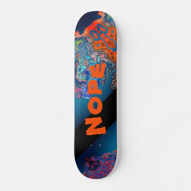 Nope Crazy Alien Färger Psychedelic Skateboard (Framsida)