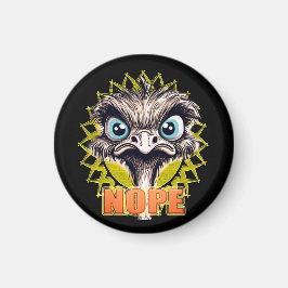 "Nope Cute Ostrich" Magnet