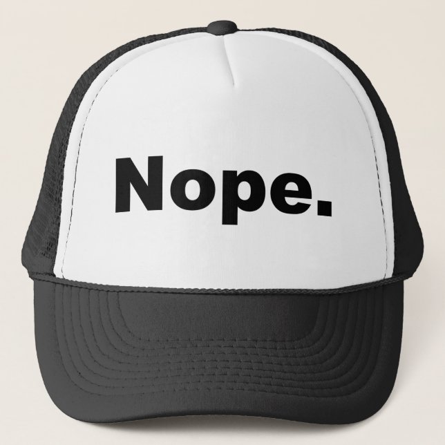 Nope design i svart truckerkeps (Framsida)