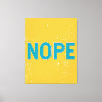 NOPE Distress Typography in Gult and Blue
