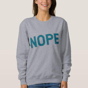NOPE   Flerstressad Sarcasm-typografi i blå form T Shirt