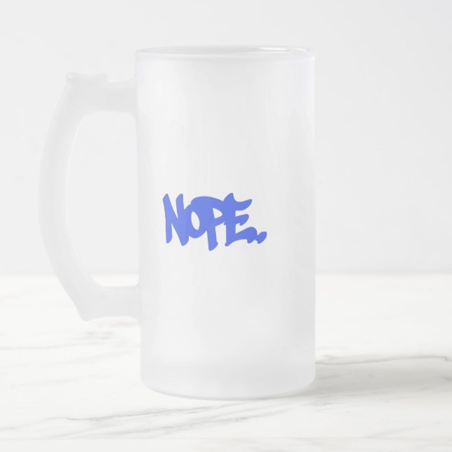 "Nope" Frostad Glas Mugg (Vänster)