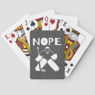 Nope Funny Hockey Goalie Casinokort