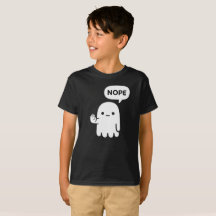 Nope Ghost | Funny Minimal Kids T-Shirt