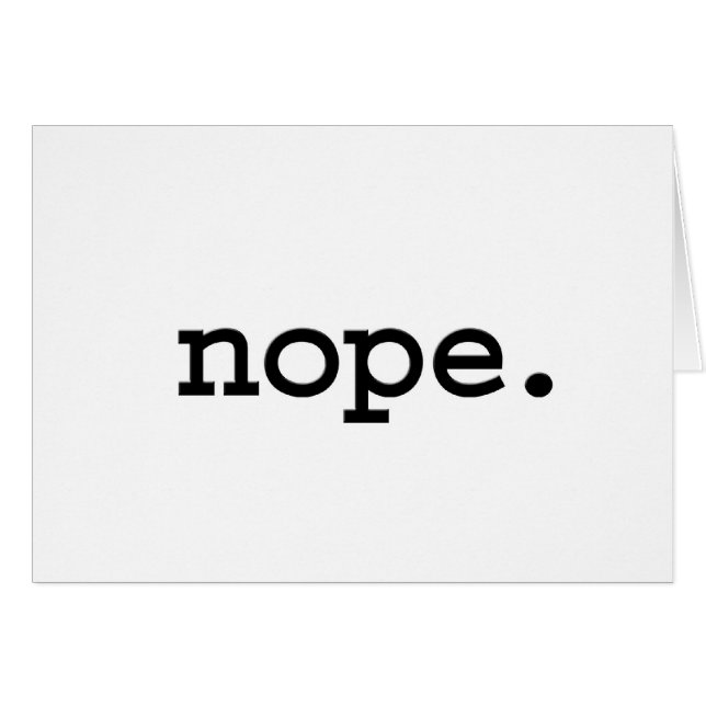 nope. hälsningskort (Framsidan Horizontal)