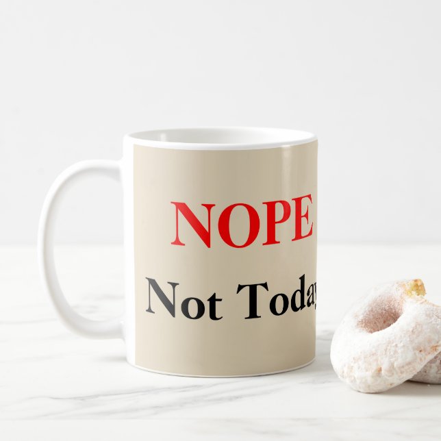 NOPE, inte i dag Kaffemugg (Med munk)
