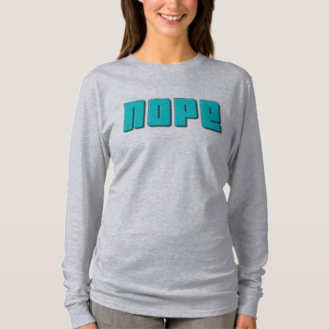 Nope knuffar av skjortor t-shirt (Framsida)